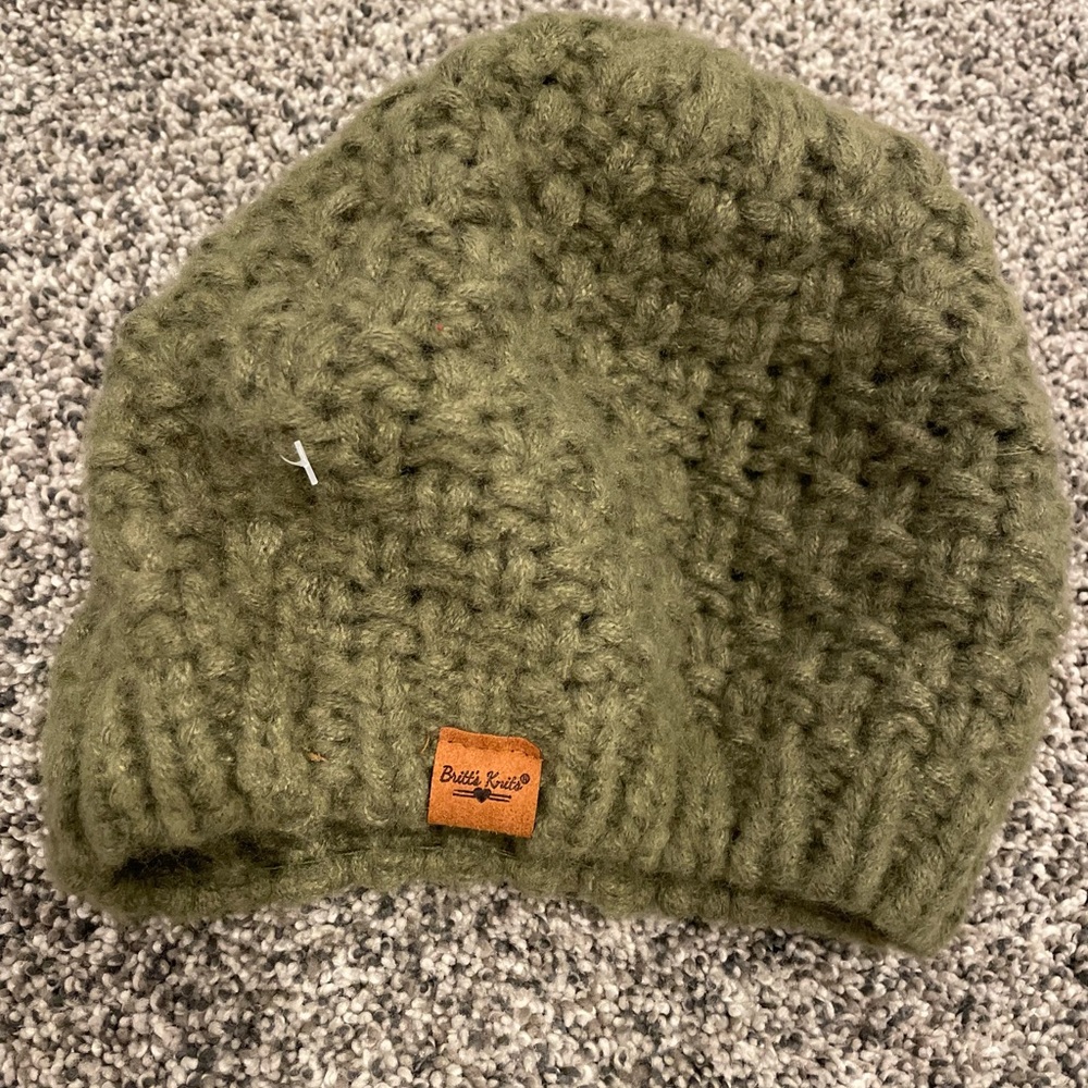 Britt's Knits Olive Green Beanie